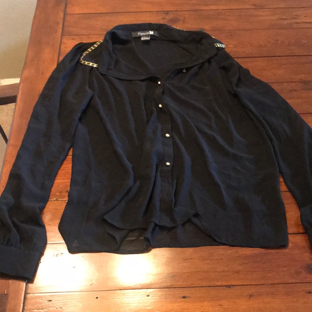 Forever 21 size small black blouse